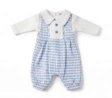 PREMATURE BABY BOYS ROMPERS OUTFIT  BLUE CHECK TINY NEWBORN PREM BOY CLOTHES