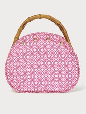 BOLSO BERMUDA Lilly Pulitzer NUEVO CON ETIQUETAS Breakers Bambú Fruta de la Pasión Rosa X Mariposa 🦄