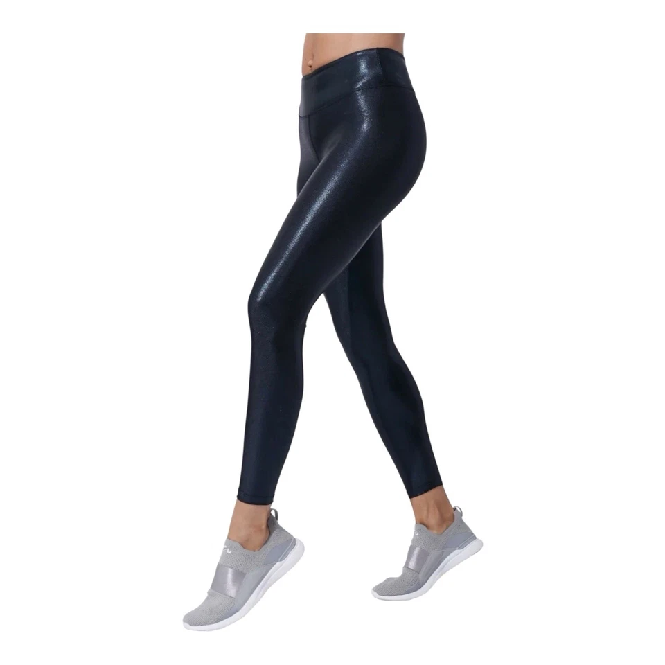 Heroine Sport Metallic Mid-Rise Skinny Actiwear Leggings Black S  Small - Image 4 of 4
