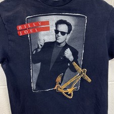 Vintage 1989-1990 Billy Joel Storm Front Tour Shirt Sz Large Single Stitch Faded