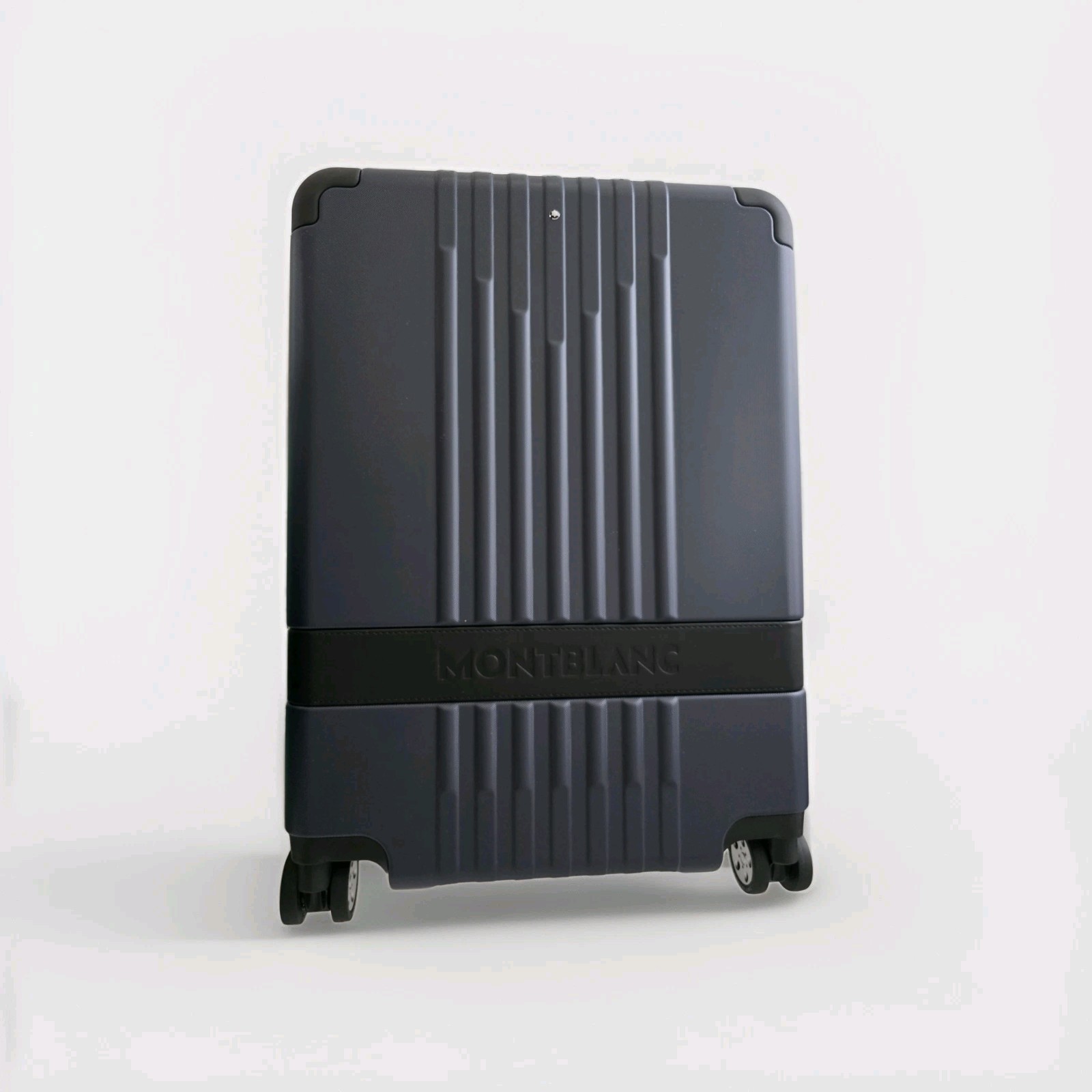 Valise cabine Montblanc MY4810 trolley bleu marine élégant