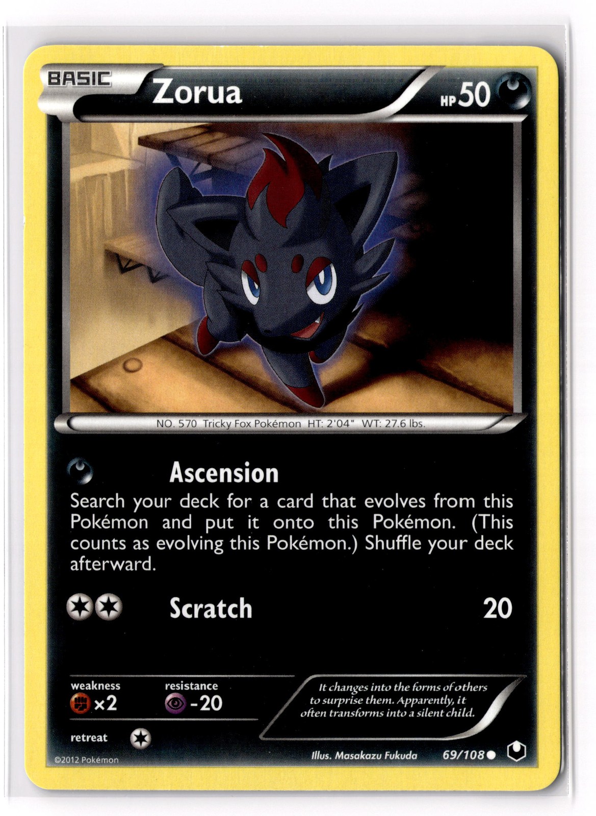 Zorua (69) 69/108 Dark Explorers Normal LP
