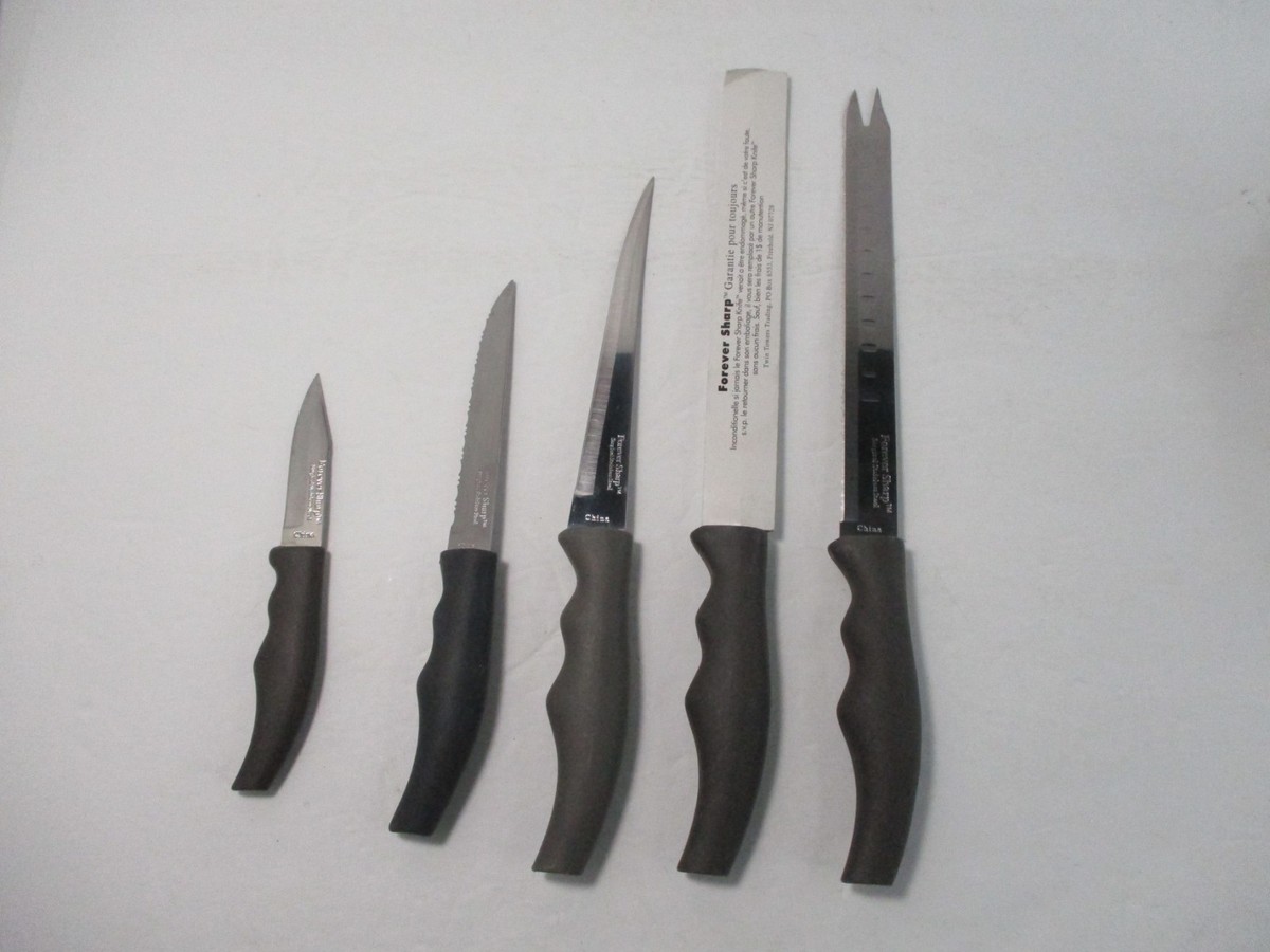 Lot 5 Forever Sharp Knives 2x 8 inch Serrated Surgical Stainless