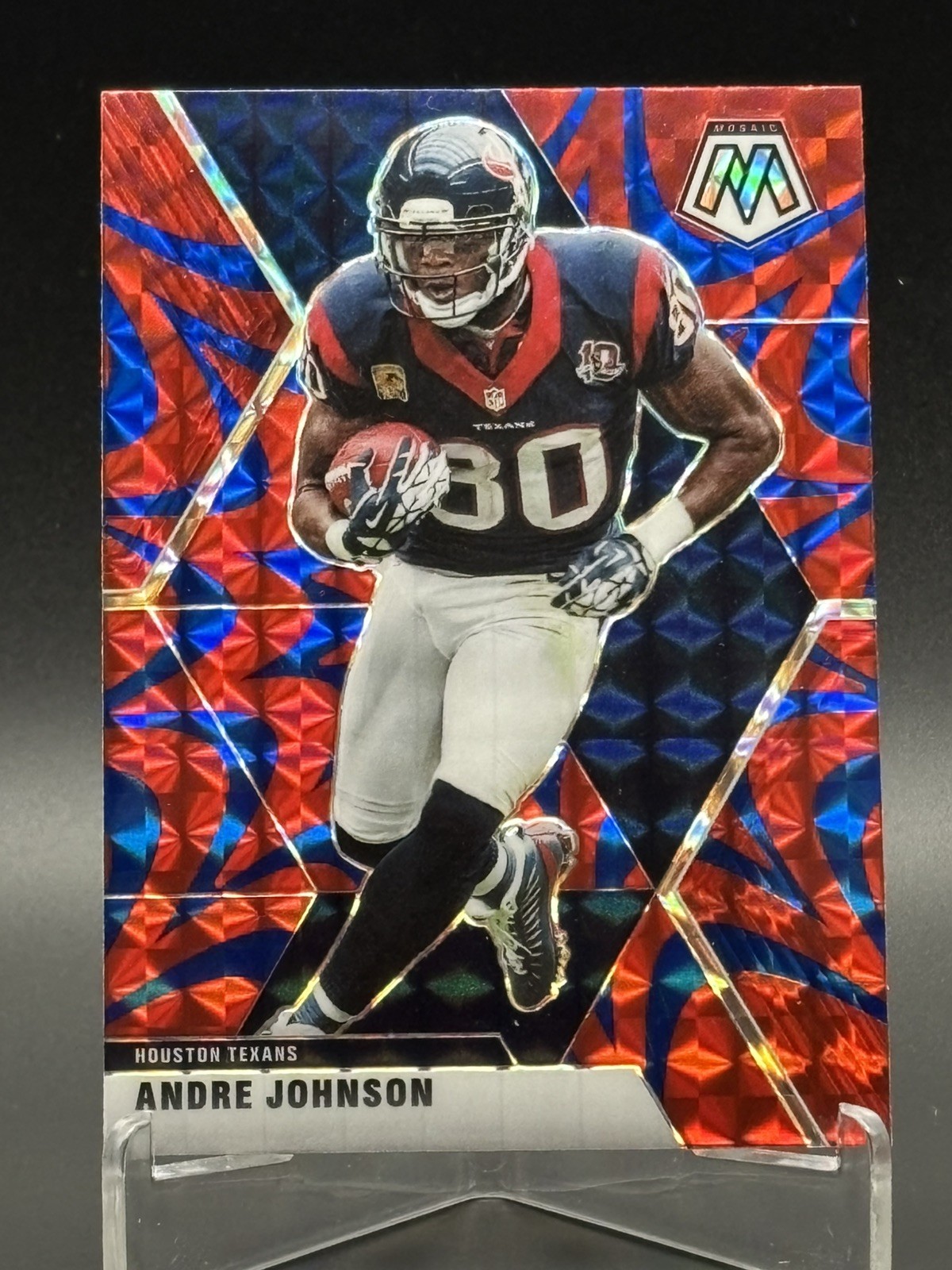 ANDRE JOHNSON 2020 Mosaic Reactive COLOR MATCH Blue/Red #86 Houston Texans HOF