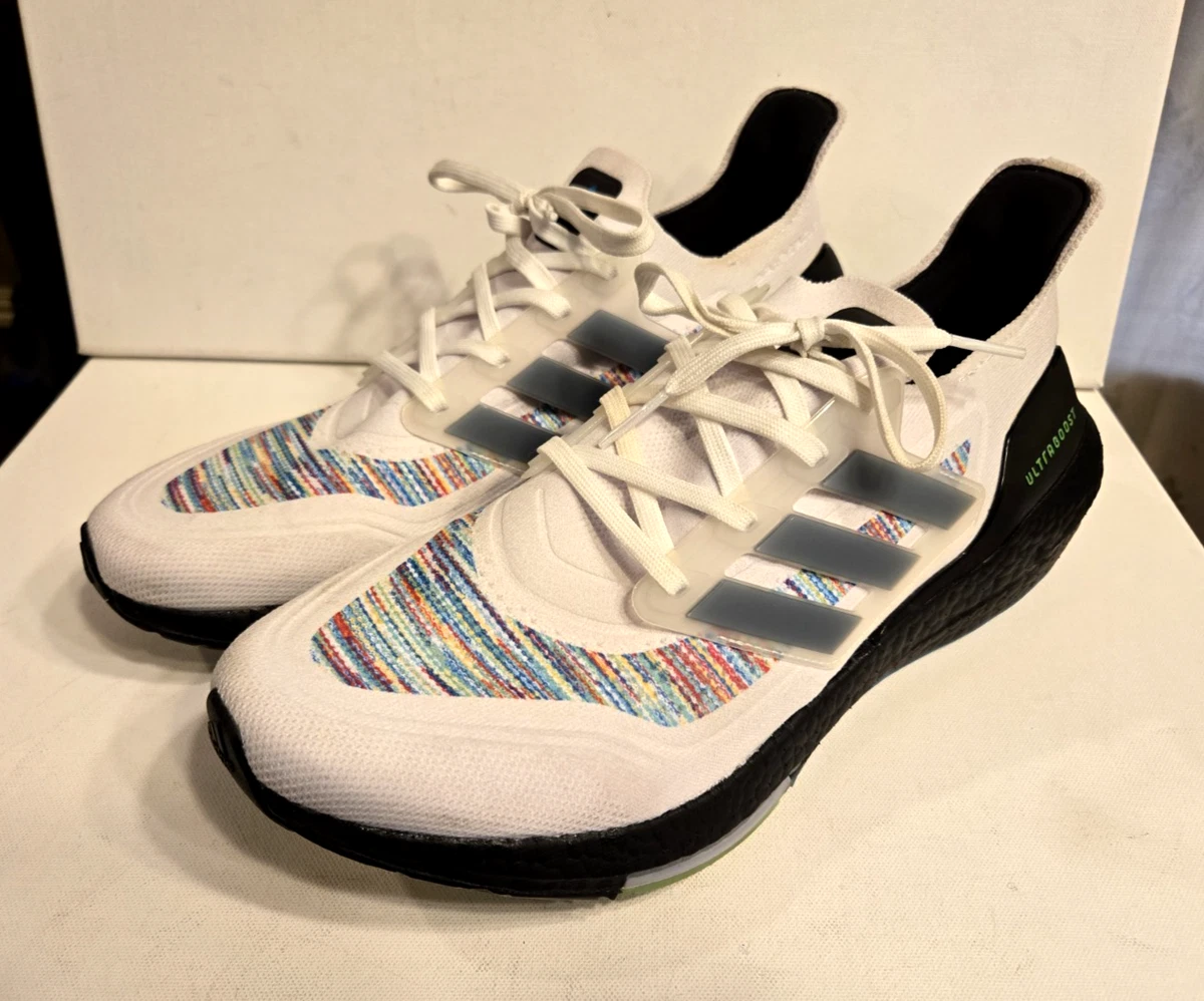 adidas UltraBoost 21 White Screaming Green for Sale | Authenticity