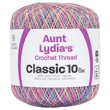 Coats Crochet 154-465 Aunt Lydia's Crochet, Cotton Classic Size 10, Pastels