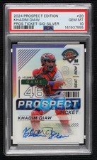 2024 Prospect Edition Silver Prizm Signatures Khadim Diaw PSA 10 GEM MT Auto 8d2