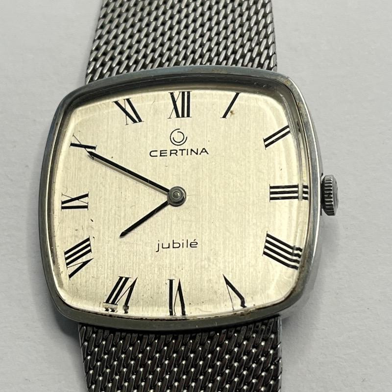 CERTINA jubile Men's Watch Manual Winding Analog Square CERTINA jubile Men's Watch Manual Winding Analog Square