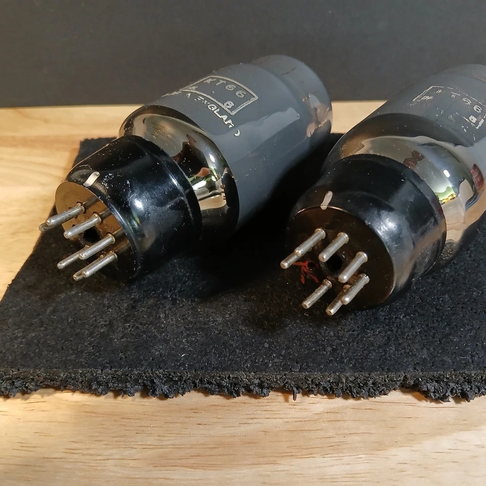 Par de tubos de audio Genalex KT66 años 50 hechos en Inglaterra probados en RESULTADO Foto 2 de 4