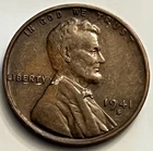 1941-S Lincoln Wheat Cent Penny VF San Francisco BN1192