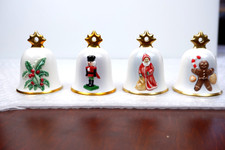 Rare Goebel Hummel Christmas Bell Ornaments - Set of 4 - 1990 to 2005 - Germany