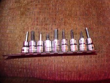 Snap On 9pc Mixed 38 Drive Torx Screwdriver Allen Wrench Sockets Snap On 9pc Mixed 38 Drive Torx Screwdriver Allen Wrench Sockets