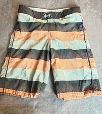 Art Class Boys Board Shorts Size 14 Multicolor Striped Elastic Waist Lined