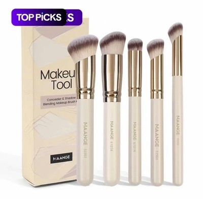 MAANGE Winkelige Concealer-Pinselset, 5 Stück/Set