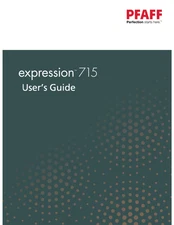 PFAFF Expression 715 Manual: 96 Pages, Color, Instructions, User Guide, Coil