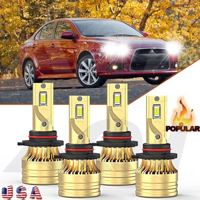 For Mitsubishi Lancer 2012-2017 4x LED Headlight Super Bright White Bulbs