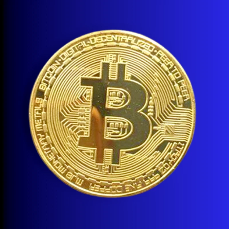 Bitcoin Münze Gold (im 3er Pack) Krypto Coin Deko Geschenk mit Schutzkapsel BTC - Bild 3 von 4