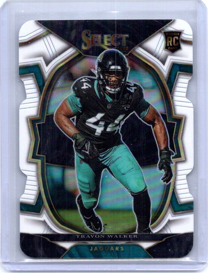 2022 Panini Select #42 Travon Walker White Prizm Die Cut #/99