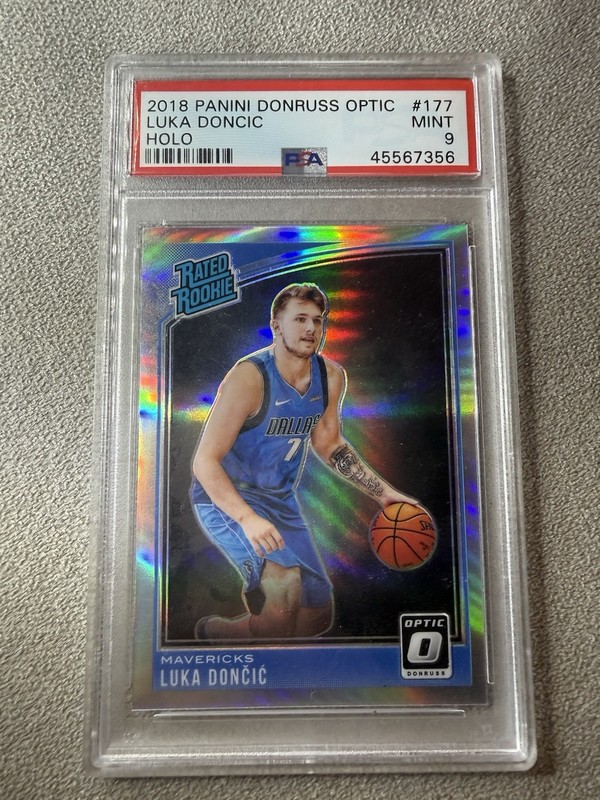 2018 Optic Luka Doncic Holo Psa 9 Rookie Rc