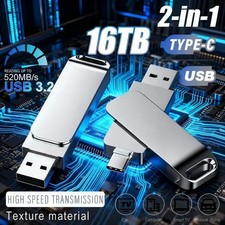 High Speed Metal USB 3.2 Flash Drive 8TB 4TB 16TB Type-C Waterproof Pen Drive PC