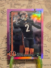 2025 Topps Chrome Football #64 Evan McPherson Pink Refractor 23/250 Bengals