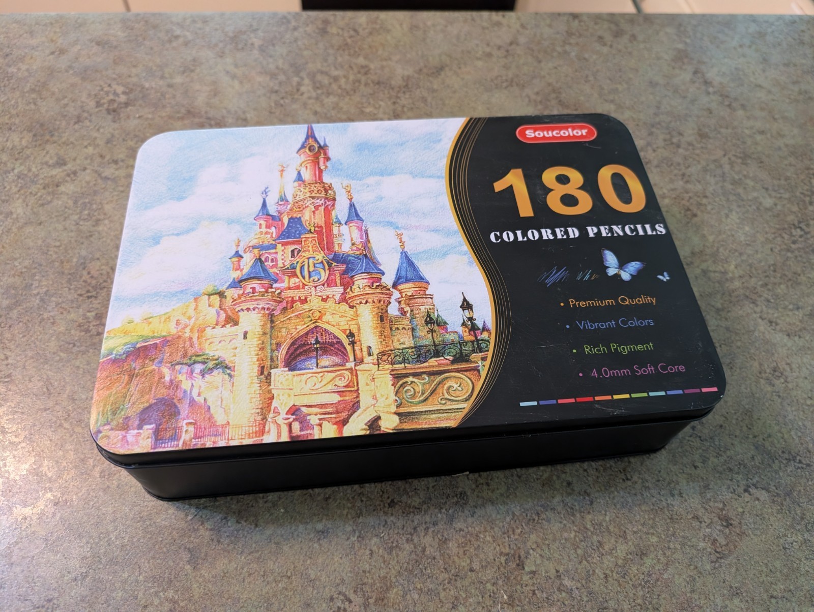 15 Year Disney Cinderella Castle Tin Box 99% New