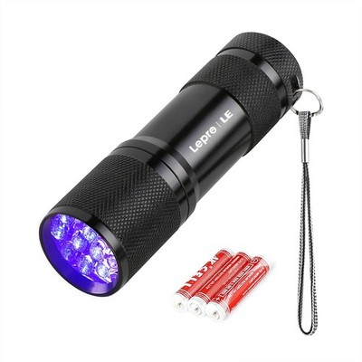 UV Taschenlampe 395nm 9 LED Schwarzlicht Mini UV Lampe