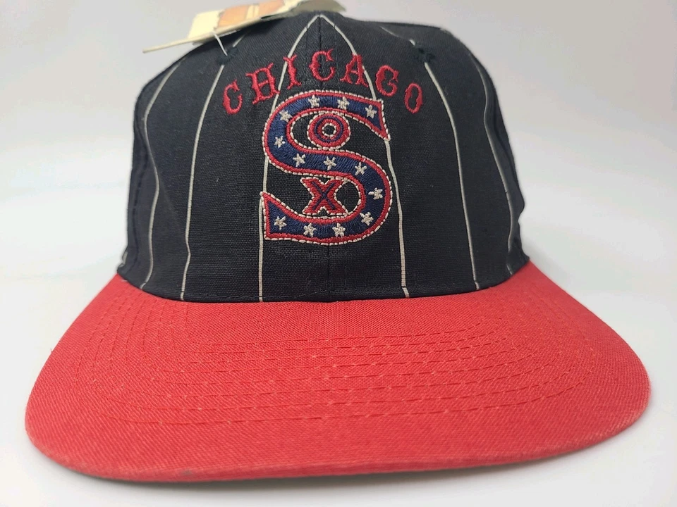 Vtg Chicago White Sox Pinstripe American Needle Cooperstown Fitted 7 1/4 Hat Cap - Image 2 of 4