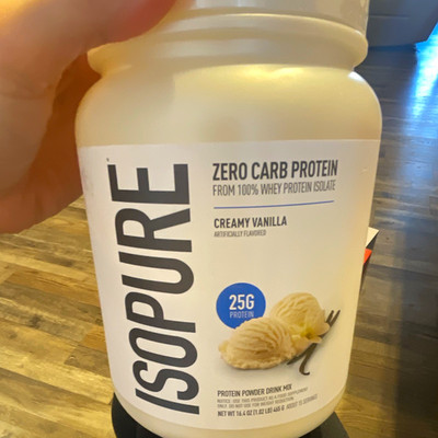 Isopure Zero Carb Whey Protein Isolate Powder Creamy Vanilla 16.4oz