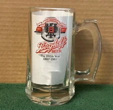 Vtg Berghoff Chicago Brewery 1887-1987 Collectible 12oz Glass Beer Mug 100 Years