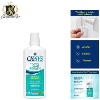 32 Fl Oz Non-Burning Gentle Mint Mouthwash - Relieves Sensitivity & Freshens
