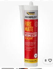 1 tube x Everbuild Fire Mate Intumescent Acrylic Sealant Seals Fills Fire Rated