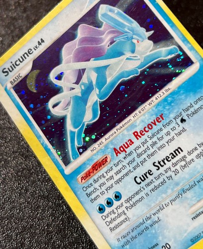 Suicune 19/132 NM Holo Rare 2 Swirls Awesome Foil Bleed Pokémon Card! - Picture 3 of 5
