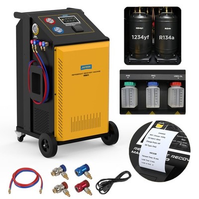 Fully Automatic Refrigerant Recovery Machine Dual System AC Recycle Filling Tool
