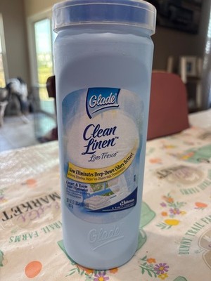Vintage Glade Clean Linen Carpet and Room Odor Eliminator 32oz Shaker Bottle NEW