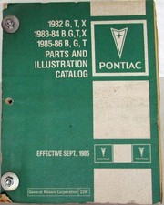1982-1986 Pontiac Bonneville Grand Prix T 83-86 Parisienne Partsillus Book 1982-1986 Pontiac Bonneville Grand Prix T 83-86 Parisienne Partsillus Book
