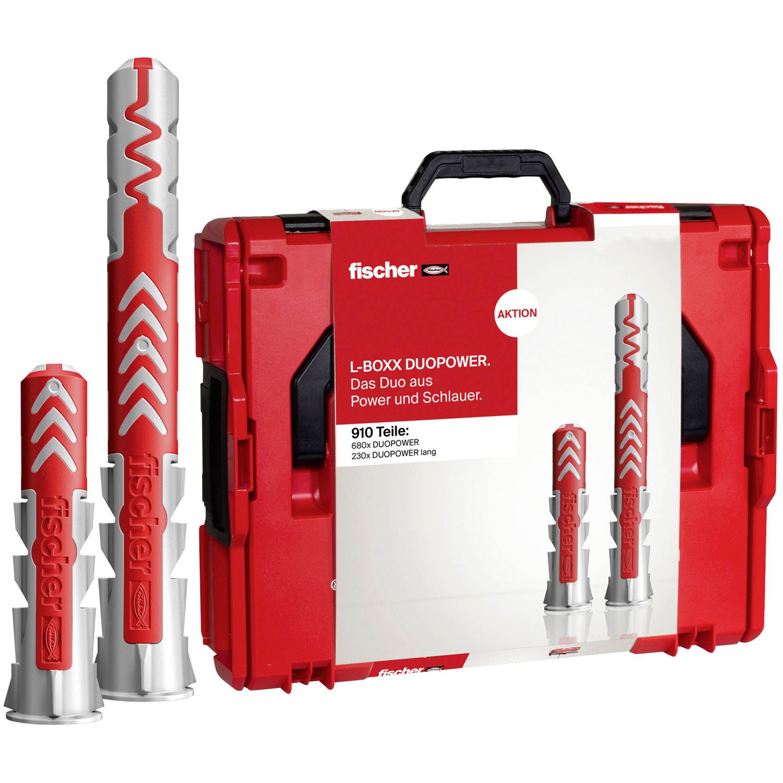 Fischer DuoPower Dowel Set 910 parts optimal hold in L-BOXX