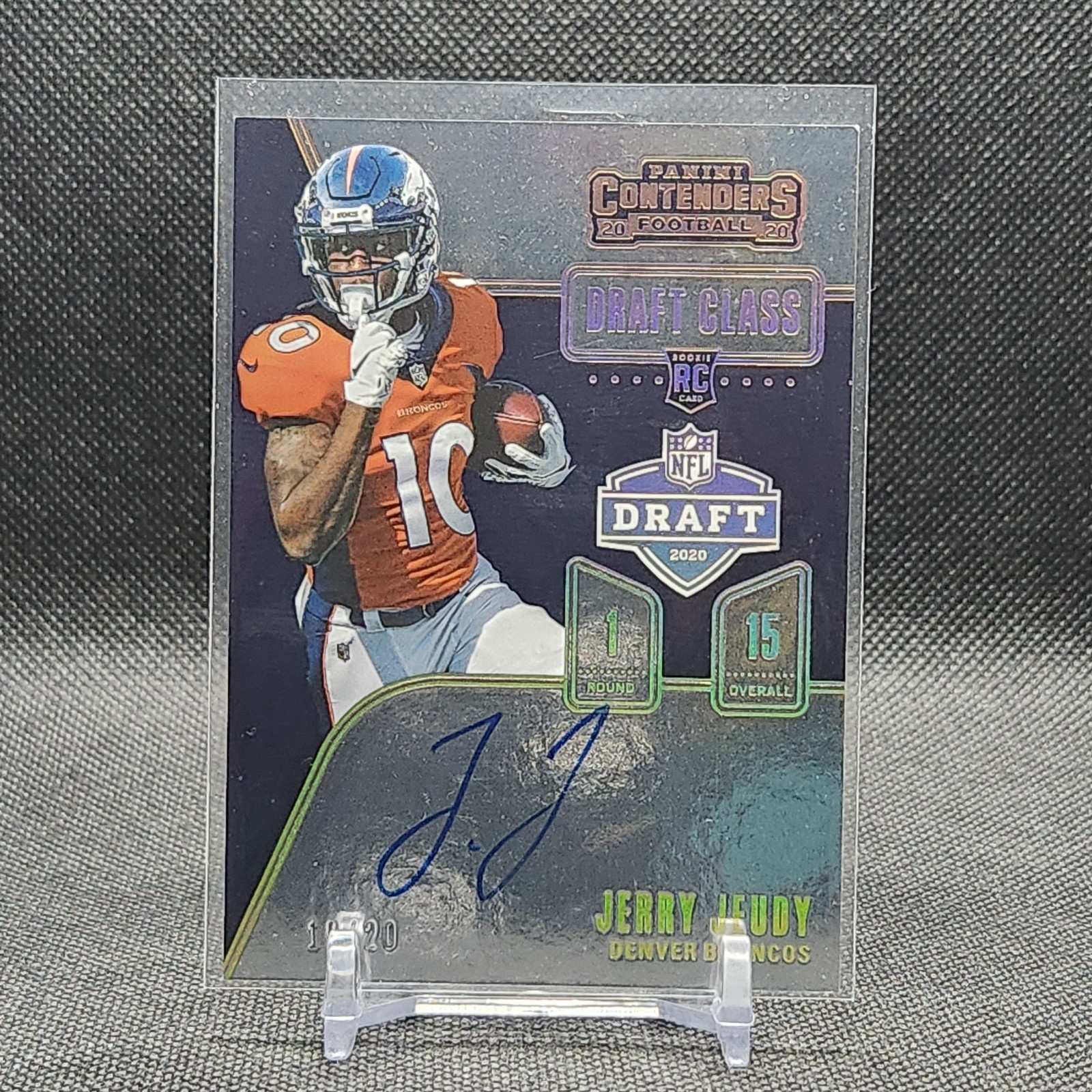 Jerry Jeudy Panini Contenders Draft Class Autographs Rps #DCJJE Gold