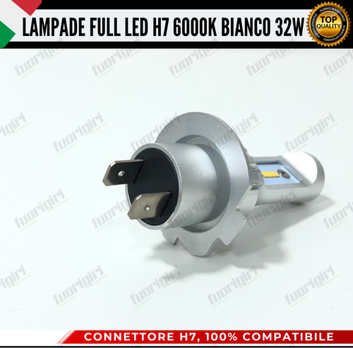 KIT LED H7 32W 8000 LUMEN 6000K BIANCO CANBUS LAMPADE LED CANBUS ULTRA COMPATTE - Picture 6 of 10