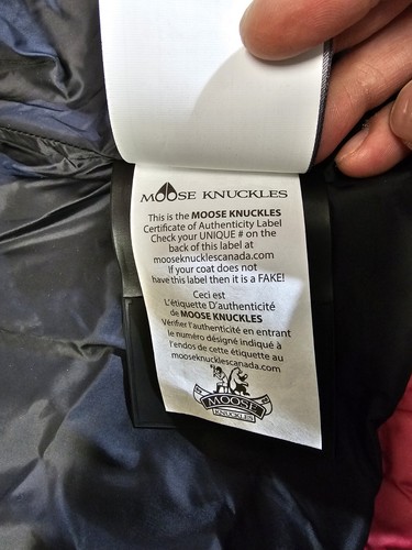 MOOSE KNUCKLES Womens Large Cloud Bomber Retro Puffer Jacket Full Zip  - Picture 7 of 9