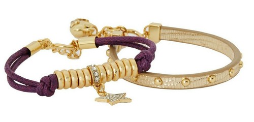 NIB Juicy Couture Very Pretty Purple Star & Heart Friendship Duo Bracelet - Picture 5 of 5