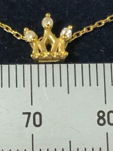 AHKAH Halskette Anhänger Gelbgold 18K 3 Diamanten Krone Garantie authentisch SA1 - Bild 4 von 12