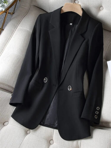 Elegant Casual Women's Coat Blazer Jacket Luxury Female Coat Spring Autumn Suit - Picture 14 of 14