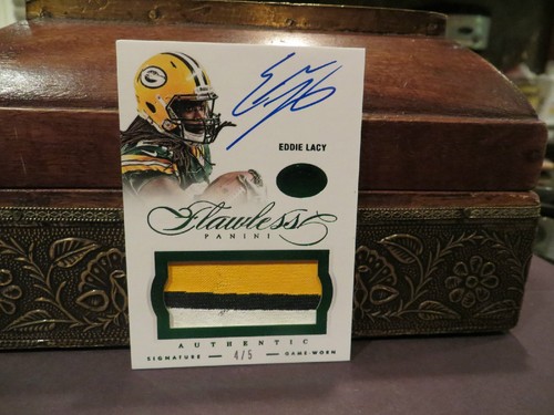 Panini Flawless Emerald Autograph Jersey Packers Auto Eddie Lacy 4/5 2014