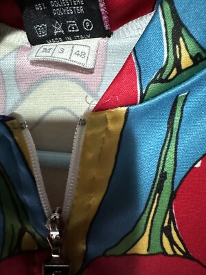 Maillot De Cycliste Vintage Giordana Années 90 - Taille L - Zip 1/4, Imprimé Lézard - Occasion Bien Entretenue