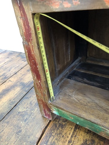Rustic Painted Wood Bedside Table - Picture 16 of 19