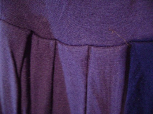 VESTIDO CASUAL MUJER TALLA GRANDE AZUL IMPERIO PLISADO DELANTERO - Imagen 6 de 7