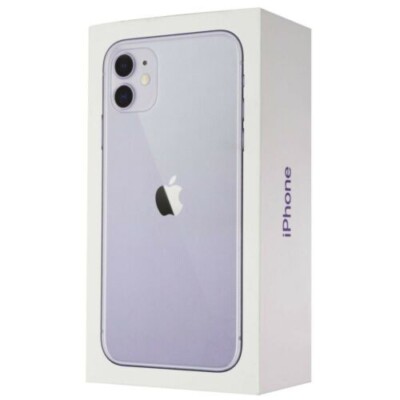 Apple iPhone 11 128G, OEM BOX ONLY, Purple, CONTAINS STICKERS and info cards
