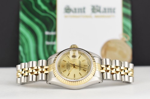 ROLEX - 18kt Gold & Stainless Steel DateJust Champagne Stick 69173 - SANT BLANC - Picture 4 of 7