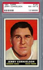 1961 Topps FB #135 PSA 8 Jerry Cornielson Texans 135 Nice!